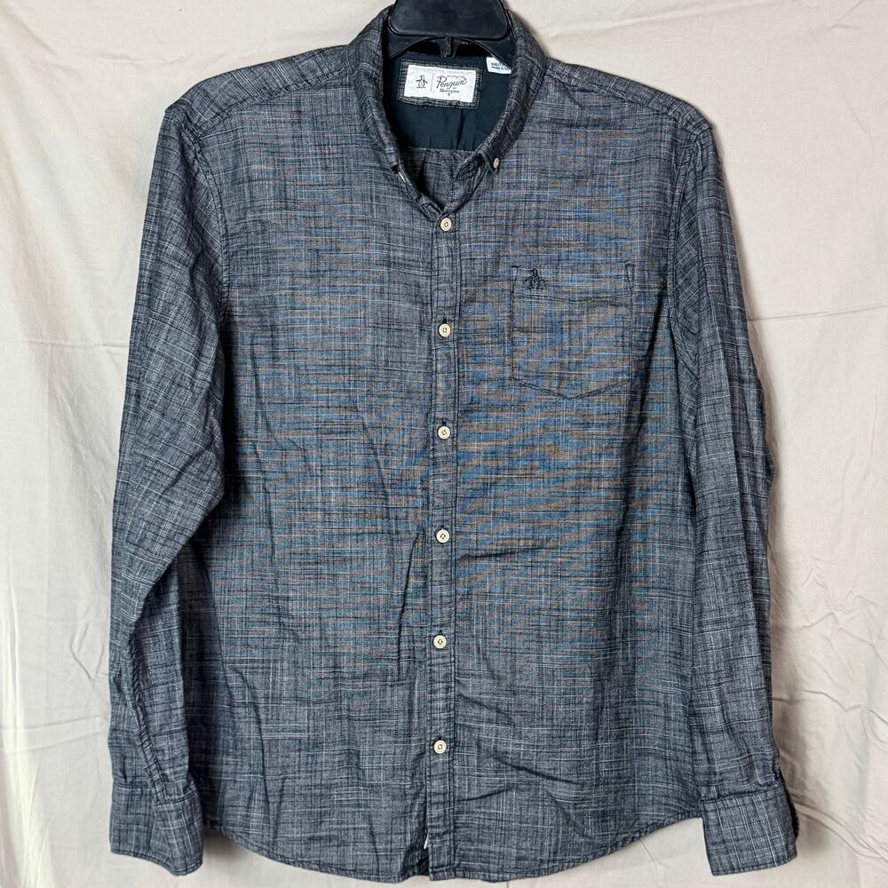 Penguin by Munsingwear shirt men’s XXL Black, long sleeve button down